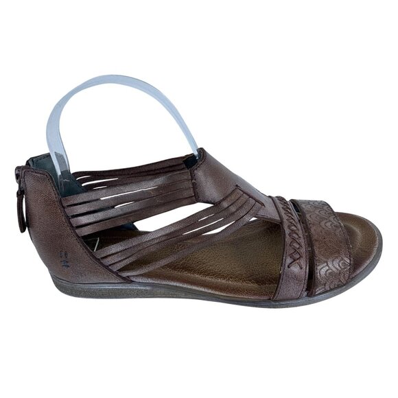 ROAN by Bed Stu Women's Alumnus Brown Leather Gladiator Open Toe Sandal Size 8 - Picture 3 of 12